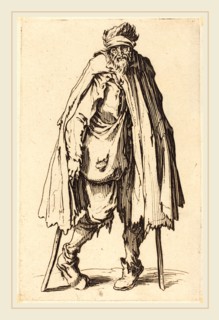 Jacques Callot, French (1592-1635), Beggar with Crutches and Sack, c. 1622, etching
