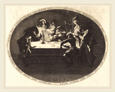 Jacques Callot, French (1592-1635), The Card Players, c. 1628, etching and engraving
