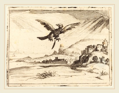 Jacques Callot, French (1592-1635), Eagle Losing an Old Feather, 1628, etching