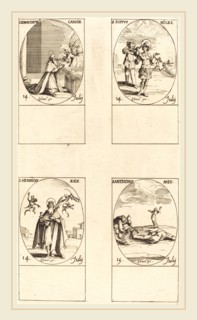 Jacques Callot, French (1592-1635), St. Bonaventura; St. Justus; St. Henry, Emperor; St. Antiochus,