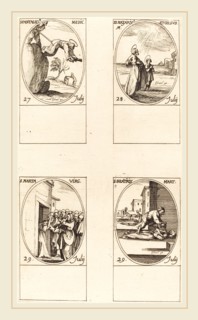 Jacques Callot, French (1592-1635), St. Pantaleon; Sts. Nazarius and Celsus; St. Martha; St.