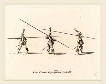 Jacques Callot, French (1592-1635), Drill with Tilted Pikes, 1634-1635, etching