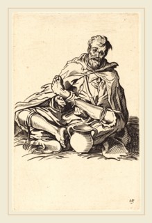 after Jacques Callot, The Sick Man, etching
