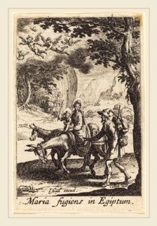 Jacques Callot, French (1592-1635), The Flight into Egypt, in or after 1630, etching