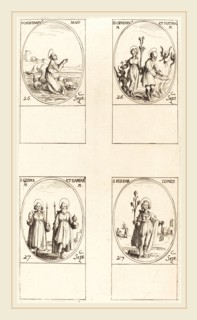 Jacques Callot, French (1592-1635), St. Calistratus; Sts. Cyprian and Justina; Sts. Comus and