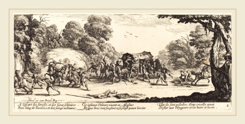 Jacques Callot, French (1592-1635), Attack on a Coach, c. 1633, etching