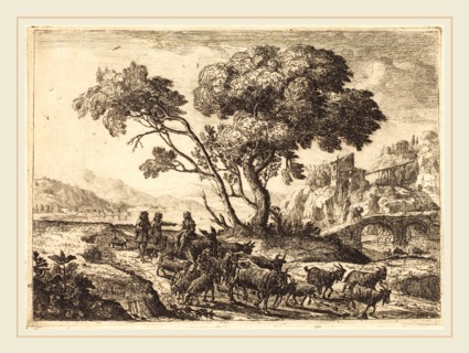 Claude Lorrain, French (1604-1605-1682), Departure for the Fields, 1638-1641, etching in black on