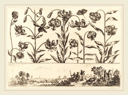 Nicolas Cochin after Balthasar Moncornet, French (1610-1686), Flower Print no.5, 1645, etching