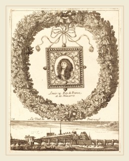 FranÃ§ois Le Febvre, French (active 1635-1657), La veue du Pont Neuf; Louis XIV Roy de Franceet de