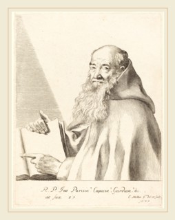 Claude Mellan, French (1598-1688), Pere Ives, 1677, engraving