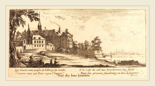 IsraÃ«l Silvestre, French (1621-1691), Veue des bons hommes, 1655, etching
