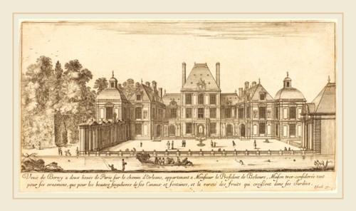 IsraÃ«l Silvestre, French (1621-1691), Veue de Berny a deux lieues de Paris sur le chemin