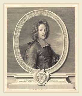 BenoÃ®t Audran I after Joseph Vivien, French (1661-1721), J.P. Bignon, engraving