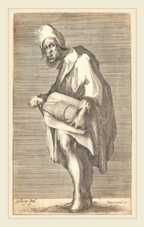 Jacques Bellange, French (c. 1575-died 1616), The Blind Hurdy Gurdy Player, etching and engraving