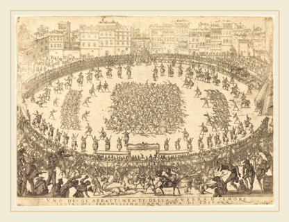 Jacques Callot, French (1592-1635), One of the Infantry Combats, 1616, etching