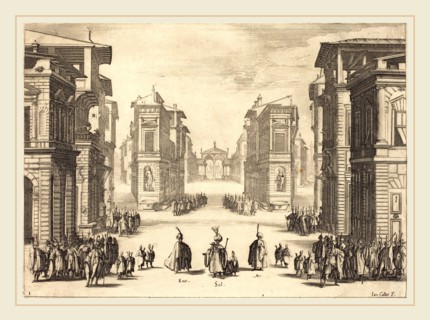 Jacques Callot, French (1592-1635), Solimano, Act I, 1620, etching and engraving