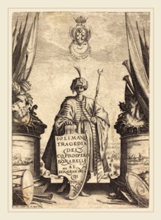Jacques Callot, French (1592-1635), Title Page for "Il Solimano", 1620, etching and engraving