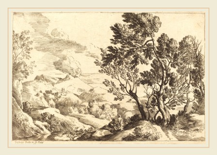 Gaspard Dughet, French (1615-1675), Roman Landscape, etching