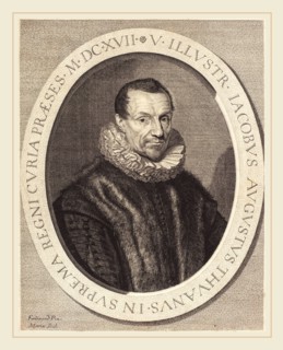 Jean Morin after Louis Elle I, French (c. 1600-1650), Jacques Auguste de Thou, etching and