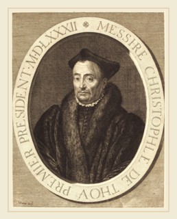 Jean Morin, French (c. 1600-1650), Christophe de Thou, etching and engraving