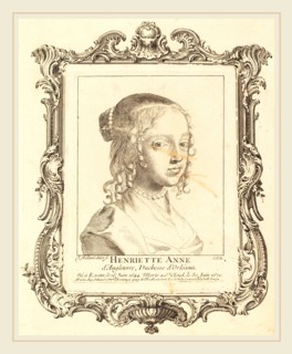 Claude Mellan, French (1598-1688), Henriette Anne of England, Duchess of Orléans, engraving on laid