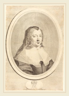 Claude Mellan, French (1598-1688), Anne of Austria, engraving on laid paper