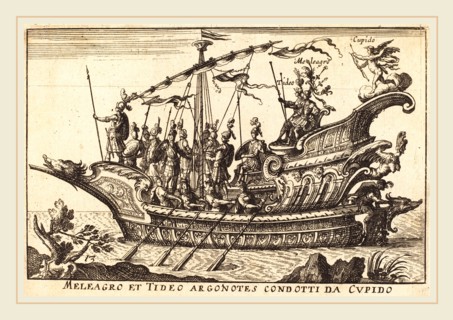 Balthasar Moncornet after Remigio Cantagallina, French (c. 1600-1668), Meleagro et Tideo Argonotes