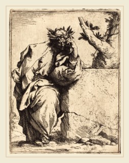 Jusepe de Ribera (Spanish, 1591-1652), The Poet, c. 1620-1621, etching and engraving
