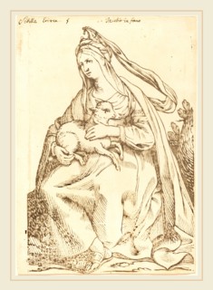 Jacques Stella, French (1596-1657), Sibylla Erythraea, 1625, woodcut