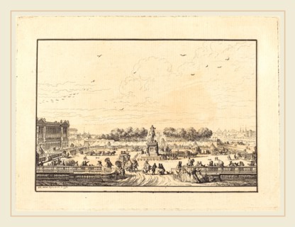 Jean-Michel Moreau, French (1741-1814), Place de Louis XV, 1770, etching