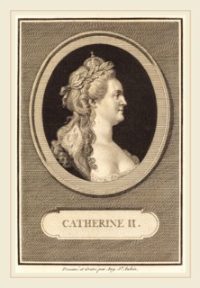 Augustin de Saint-Aubin, French (1736-1807), Catherine II, 1802, engraving over etching on laid