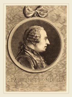Charles-Nicolas Cochin II, French (1715-1790), I.F.A. Brunet de Neuilly, etching on laid paper