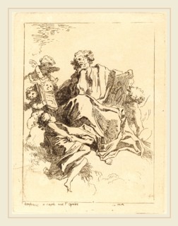Jean-Honoré Fragonard after Giovanni Lanfranco, French (1732-1806), Saint Luke, 1761-1764, etching