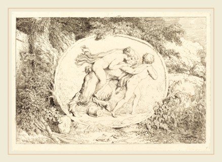 Jean-Honoré Fragonard, French (1732-1806), Nymph Astride a Satyr (Jeune fille a califourchon sur un