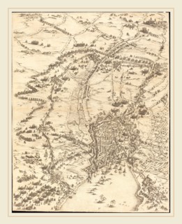 Jacques Callot, French (1592-1635), The Siege of La Rochelle [plate 6 of 16;  set comprises 1952.8