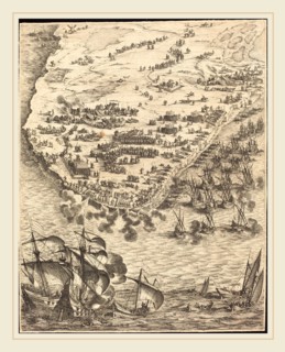 Jacques Callot, French (1592-1635), The Siege of La Rochelle [plate 10 of 16; set comprises 1952.8
