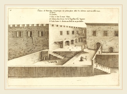 Jacques Callot, French (1592-1635), House of Pilate, 1619, etching and engraving on laid paper