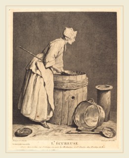 Charles-Nicolas Cochin I after Jean Siméon Chardin, French (1688-1754), L'Ecureuse, 1740, engraving