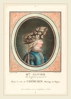 J. Coutellier, French (active second half 18th century), Mademoiselle Ollivier, color stipple
