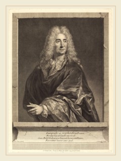 Jean Daullé after Francois de Troy, French (1703-1763), Michel Baron, 1732, engraving on laid paper