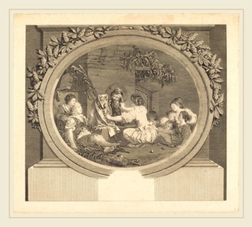 Nicolas Delaunay after Jean-Honoré Fragonard, French (1739-1792), L'Education fait tout, 1791,