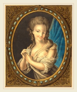 Louis-Marin Bonnet, French (1736-1793), Charms of the Morning, 1777, pastel manner with ornamental