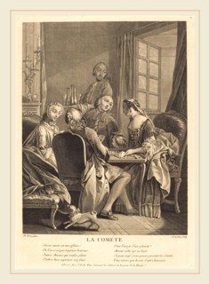 Jacques-Philippe Le Bas after Charles Eisen, French (1707-1783), La comete, engraving and etching