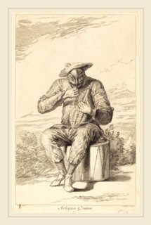 FranÃ§ois Joullain after Claude Gillot, French (1697-1778), Arlequin Glouton, c. 1730, etching on