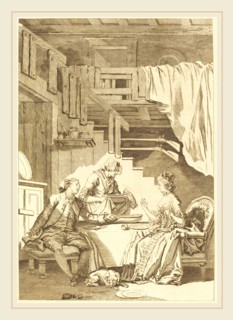 Jean Dambrun and Jean-Baptiste Tilliard after Jean-Honoré Fragonard, French (1740-1813), Le faucon,