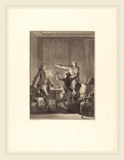 Antoine-Jean Duclos after Jean-Michel Moreau, French (1742-1795), La Provocation, etching and