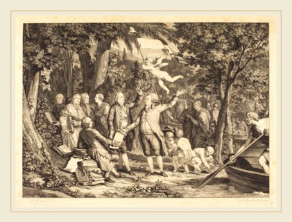 Louis-Joseph Masquelier after Jean-Michel Moreau, French (1741-1811), Mirabeau arrive aux
