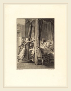 Nicolas Delaunay after Jean-Michel Moreau, French (1739-1792), Mort de Julie, etching and engraving