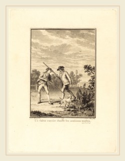 NoÃ«l Le Mire after Jean-Michel Moreau, French (1724-1801), Un violent exercice étouffe les