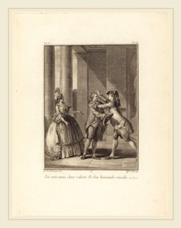 Jean Jacques Le Veau after Jean-Michel Moreau, French (1729-1785), J'ai tort, mon cher ValÃ¨re, et
